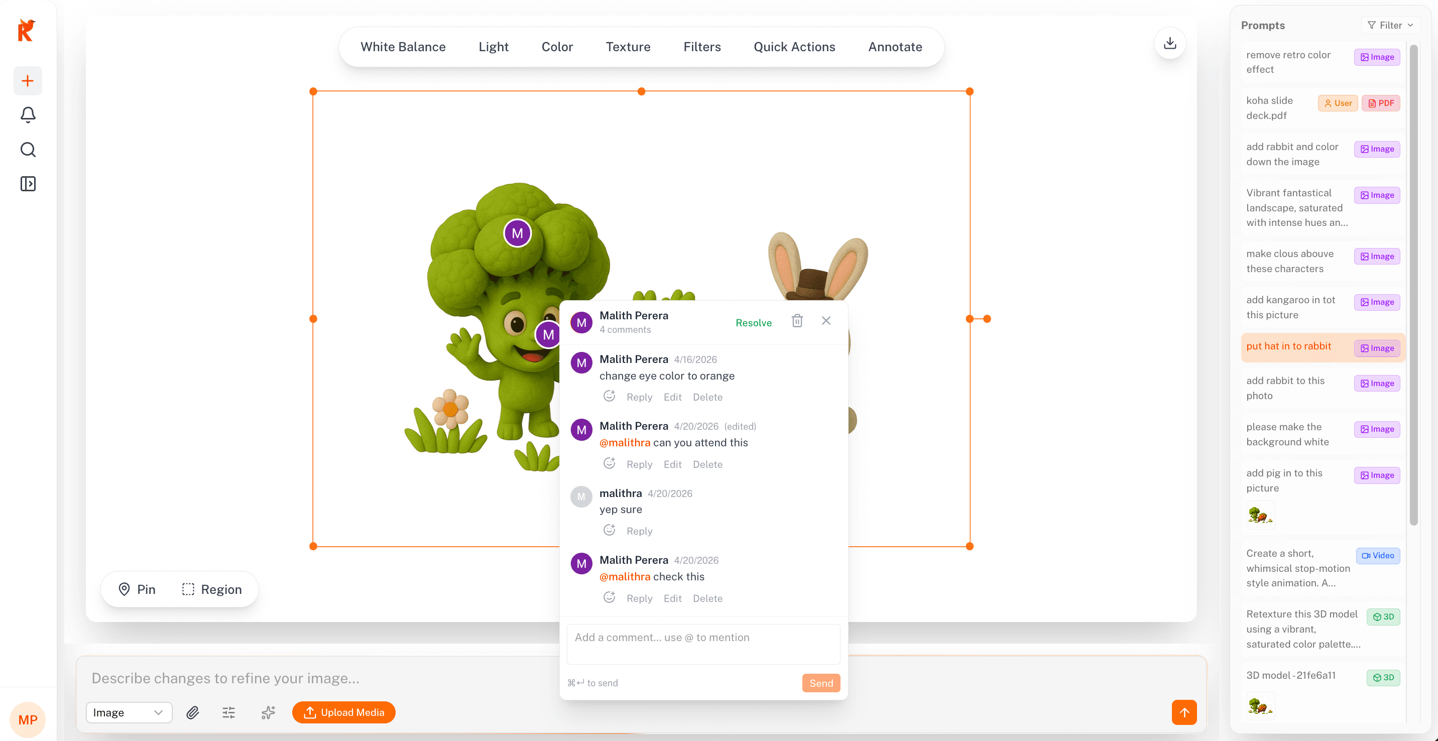 @mentions that route by relevance